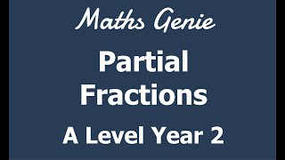 Partial Fractions [upl. by Endor]