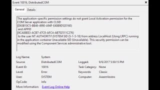 แก้ไขข้อผิดพลาด DCOM Event ID 10016 Windows 1011 [upl. by Ytsim]