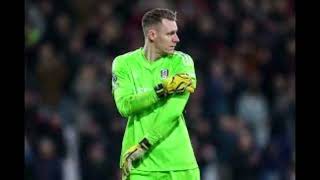 Fulham goalkeeper Bernd Leno pushing ball boy at Bournemouth  Bernd Leno angers fans by pushing fan [upl. by Sigismund]