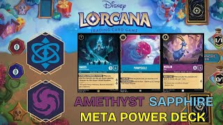 Lorcana Pixelborn Gameplay Sapphire  Amethyst Meta Deck OP [upl. by Shaner]