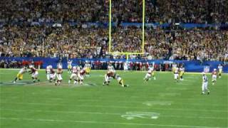 Superbowl XLIII fan view Warner fumble to end game [upl. by Nairam]