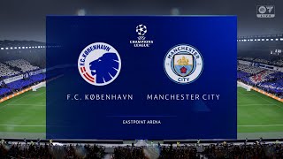 FC KOBENHAVN vs MANCHESTER CITY  first match of the 18 finals of the Champions League  FC 24 [upl. by Kirwin]