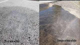 Permeable vs Impermeable Pavement Demonstration [upl. by Hussar]