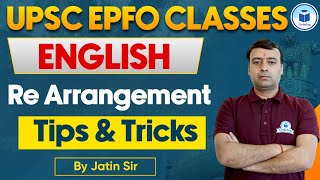 UPSC EPFO Classes  English  Re arrangement  UPSC EPFO Exam 2024 Preparation  UPSC EPFO ENGLISH [upl. by Pizor]