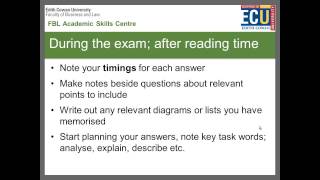 Tips for just before and during exams  ECU [upl. by Ajit]