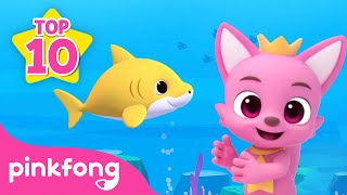 TOP 10 Kids Favorite Baby Shark Songs  Compilation  Pinkfong Official for Kids [upl. by Oicnanev]