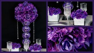 Purple Passion Centerpiece  DIY Wedding Centerpiece  How to create the Passion Purple Centerpiece [upl. by Fleta]