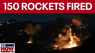 BREAKING 150 rockets fired at Israel civilians flee to bomb shelters  LiveNOW from FOX [upl. by Yvaht]