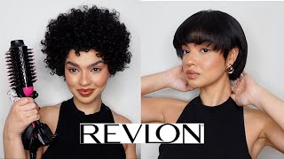 REVLON ONESTEP HAIR DRYER CURLY HAIR REVIEW [upl. by Lederer]