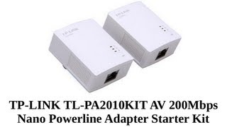 TPLink TLPA2010KIT AV 200Mbps Nano Powerline Adapter Starter Kit [upl. by Thrift]