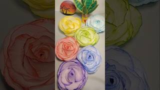 Diy tissue paper rose flower 🌹 diy craft shortsviral [upl. by Lavena]