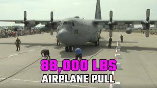 Worlds Strongest Men Pull a 44 TON Airplane [upl. by Stolzer]