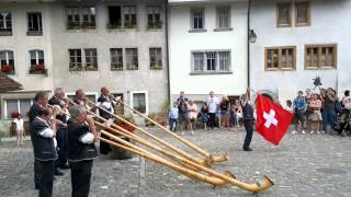 Musica alpina cuernos alpinos en GruyerSuiza [upl. by Barrie]