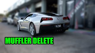 Corvette Exhaust is Brutal after removing the MUFFLER [upl. by Torry]