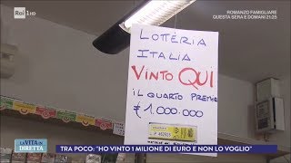 Lotteria Italia vince e lascia 1 milione alla figlia disoccupata  La Vita in Diretta 08012018 [upl. by Darcia423]