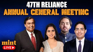 Reliance Industries AGM 2024 LIVE  Mukesh Ambani Speech  Key Announcements [upl. by Cletis]