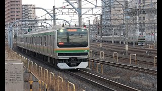 【並走はここまで】さいたま新都心駅に停車する上野東京ラインと横を走り去る湘南新宿ライン [upl. by Ardnekal]