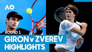 Marcos Giron vs Alexander Zverev  Match Highlights 1R  Australian Open 2021 [upl. by Thorpe]