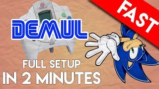 DEMUL Emulator for PC Full Setup and Play in 2 Minutes Sega Dreamcast Emulator [upl. by Nwahsear441]