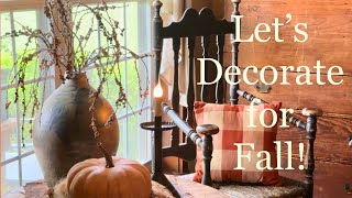 Let’s Decorate my House for Fall Mixing Pumpkins amp Drieds with Primitive Antiques [upl. by Gilford440]