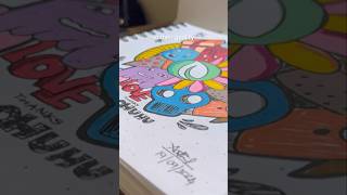 Doodle drawing Ohuhu acrylic markers review doodleart doodle doodling [upl. by Hernandez]