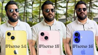 iPhone 16 vs iPhone 15 vs iPhone 14 Detailed Camera Comparison 🔥 [upl. by Stout]