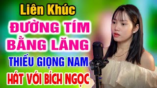 Liên Khúc Đường Tím Bằng Lăng ➤ Song Ca Cùng Bích Ngọc ➤ Karaoke Thiếu Giọng Nam [upl. by Eatnahc]