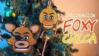 Cómo hacer Decoraciones de Foxy y Chica FNAF con Foami  Momuscraft [upl. by Ybur173]