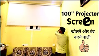 100” projector Screen selfmade 🥳 under 2000  collapsible projector screen [upl. by Sinylg21]