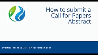 How to Submit a Call for Papers Abstract [upl. by Abigael]