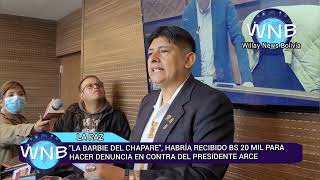 quotLa Barbie del Chaparequot habría sido pagada para denunciar quotfalsamentequot al presidente Arce [upl. by Eboj95]