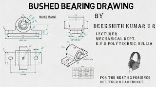 SOLID EDGE  BUSHED BEARING DRAWING [upl. by Anaugal]