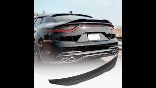 For Kia Stinger 20182023 Carbon Fiber Rear Trunk Spoiler Rear Boot Wing Lip [upl. by Dympha]