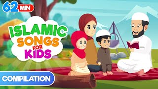 62 Mins Compilation  Islamic Songs for Kids  Nasheed  Cartoon for Muslim Children [upl. by Nedry556]