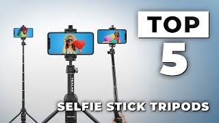 TOP 5 Best Selfie Stick Tripods 2024 [upl. by Haddad]