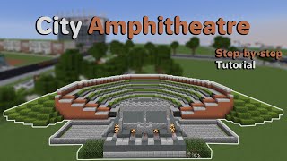 MINECRAFT  How to Build a City Amphitheater  Easy Tutorial [upl. by Lyrred]