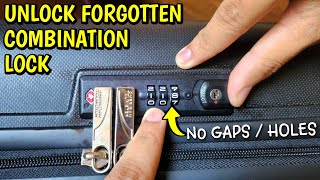 How To Unlock Forgotten Combination Lock Password  Open TSA 007 Suitcase Luggage Bag Password Lock [upl. by Corinna932]