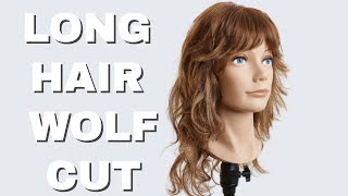 WOLF CUT TUTORIAL FOR LONG HAIR [upl. by Nelon]