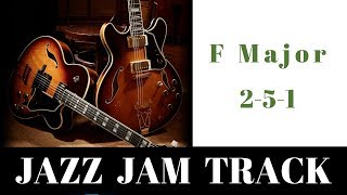 251 Jazz Backing Jam Track  F Major  Medium Swing [upl. by Vere]