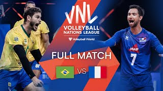 🇧🇷 BRA vs 🇫🇷 FRA  Full Match  Mens VNL 2021 [upl. by Yednil139]