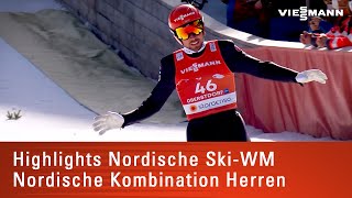 Highlights Nordische SkiWM  Nordische Kombination Herren [upl. by Nuhsar]