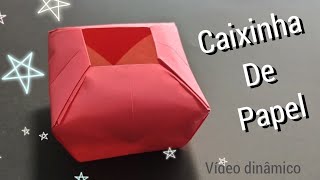 Como fazer uma caixinha de Papel  Origami [upl. by Erdnassac]