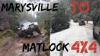 Snow 4x4 Marysville to Matlock  Off road  Victoria  4WDTRIP [upl. by Aitra]