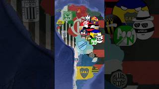 CLUBES MAS POPULARES EN SUDAMERICA guerra curiosidades futbol mapa countryballs [upl. by Esenahs992]