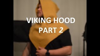 Viking clothes  How to sew a hood from Skjoldehamn by hand PART 2 [upl. by Acyssej]