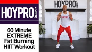 60 MIN INTENSE FAT BURNING HIIT WORKOUT BURN 933 CALORIES No Equipment  Full Body  No Repeat [upl. by Damalus263]