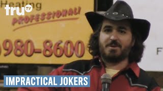 Impractical Jokers  Rodeo Champ Dragged Through The Mud Punishment  truTV [upl. by Yhtomot264]