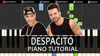 Despacito Justin Beiber ft Luis Fonsi And Daddy Yankee Piano Tutorials Chords Instrumental [upl. by Tteragram]