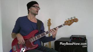 Hip Cm7 bass lick using the Bb Major pentatonic scale  L299 [upl. by Pillow]