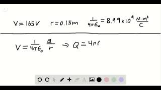 A point charge creates an electric potential of 165 V at a distance of 15 cm What is [upl. by Aniad]